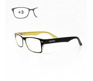 Gafas Lectura Kansas Negro / Amarillo. Aumento +3,0 Gafas De Vista, Gafas De Aumento, Gafas Visión Borrosa