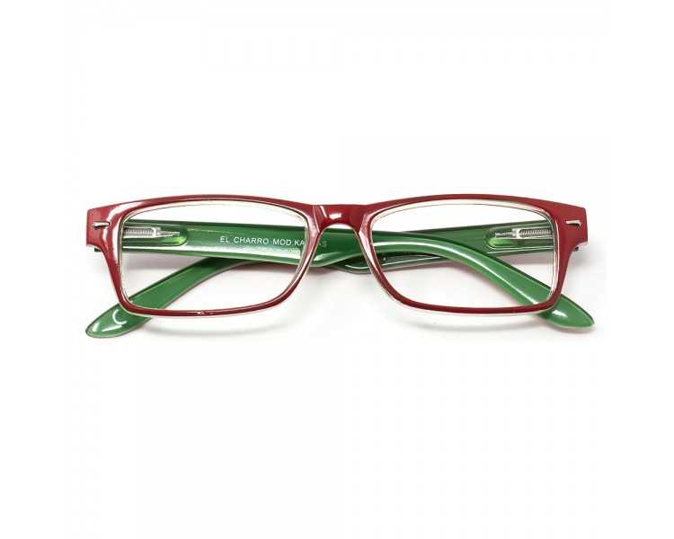 Gafas Lectura Kansas Rojo / Verde. Aumento +1,0 Gafas De Vista, Gafas De Aumento, Gafas Visión Borrosa
