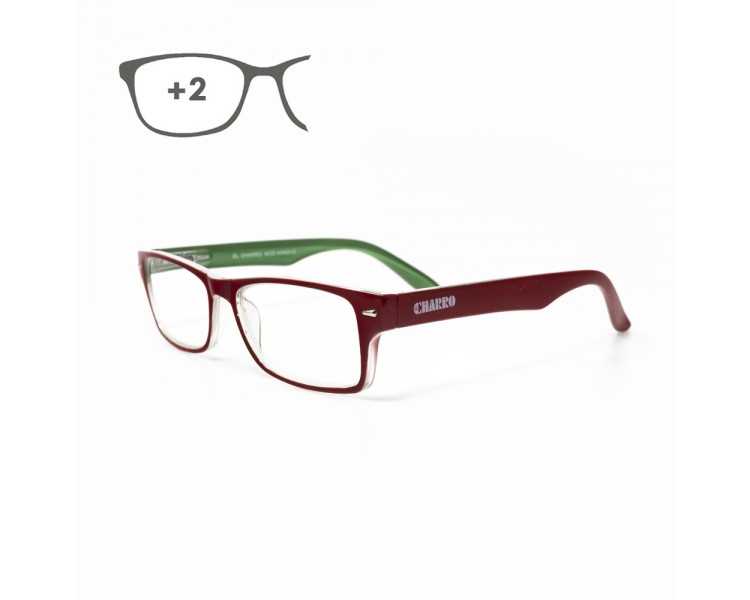 Gafas Lectura Kansas Rojo / Verde. Aumento +2,0 Gafas De Vista, Gafas De Aumento, Gafas Visión Borrosa