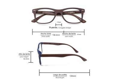 Gafas Lectura Illinois Rojas Aumento +2,0 Gafas De Vista, Gafas De Aumento, Gafas Visión Borrosa