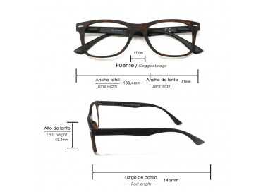 Gafas Lectura Illinois Estampado Carey Aumento +2,0 Gafas De Vista, Gafas De Aumento, Gafas Visión Borrosa