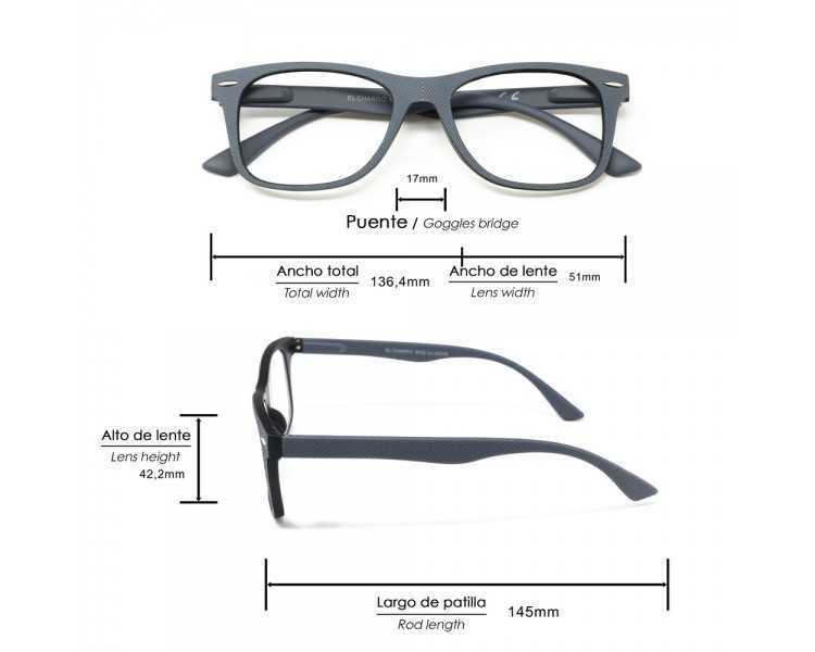 Gafas Lectura Illinois Gris Aumento +1,5 Gafas De Vista, Gafas De Aumento, Gafas Visión Borrosa