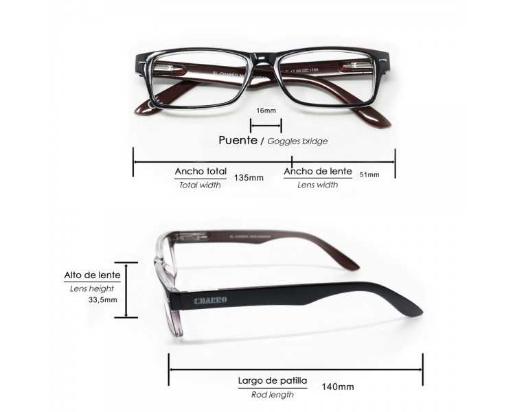 Gafas Lectura Kansas Azul Oscuro / Rojo. Aumento +1,5 Gafas De Vista, Gafas De Aumento, Gafas Visión Borrosa