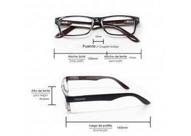 Gafas Lectura Kansas Azul Oscuro / Rojo. Aumento +3,5 Gafas De Vista, Gafas De Aumento, Gafas Visión Borrosa