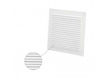 Rejilla Ventilación Aluminio Con Mosquitera Atornillable 175 x 175 mm. Color Blanco