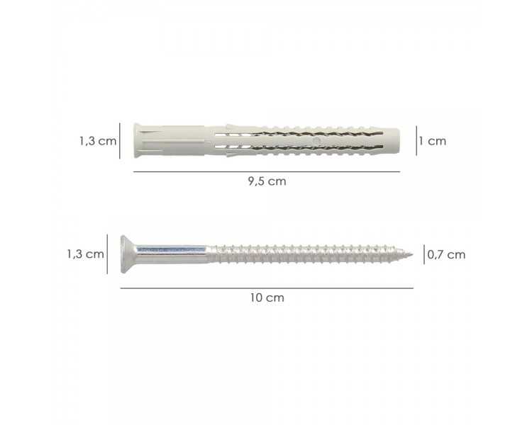 Taco NC-PS Con Tirafondo Torx 40 10 x 100 mm. (Caja De 50 Piezas)