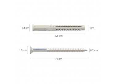 Taco NC-PS Con Tirafondo Torx 40 10 x 100 mm. (Caja De 50 Piezas)