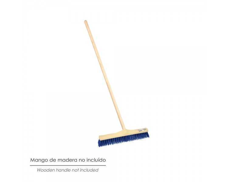 Cepillo Barrendero Industrial Fibra Semi Rigida PVC. Soporte Polipropileno 50 cm. (Sin Mango)