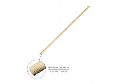 Mango Madera Para Cepillo Barrendero Rosca 1200 x Ø 28 mm.