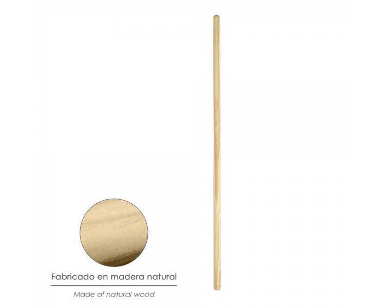 Mango Madera Para Cepillo Barrendero Rosca 1200 x Ø 28 mm.