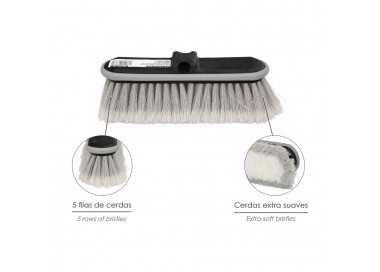 Cepillo Lavacoches Grande Extra Suave 28x9,5 cm. Protector De Goma. Limpieza De Coches, Camiones, Motos, Furgonetas