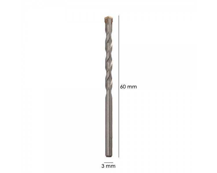 Broca Widia Piedra / Hormigón Ø 3 mm. Din 8039 Punta de Tungsteno.