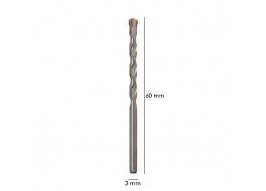 Broca Widia Piedra / Hormigón Ø 3 mm. Din 8039 Punta de Tungsteno.