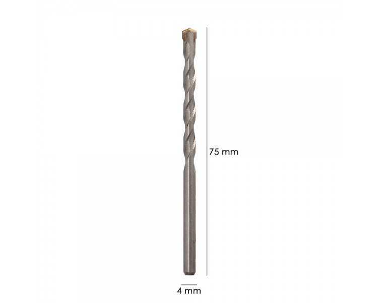 Broca Widia Piedra / Hormigón Ø 4 mm. Din 8039 Punta de Tungsteno.