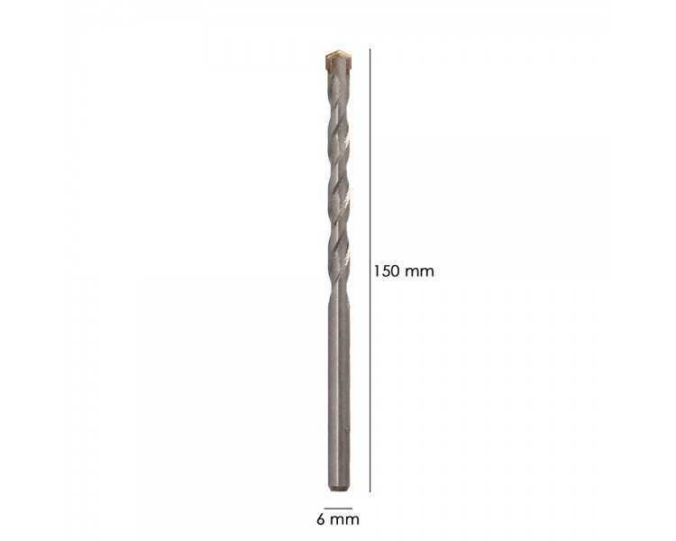 Broca Widia Piedra / Hormigón Ø 6 mm. Din 8039 Punta de Tungsteno.