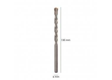 Broca Widia Piedra / Hormigón Ø 6 mm. Din 8039 Punta de Tungsteno.