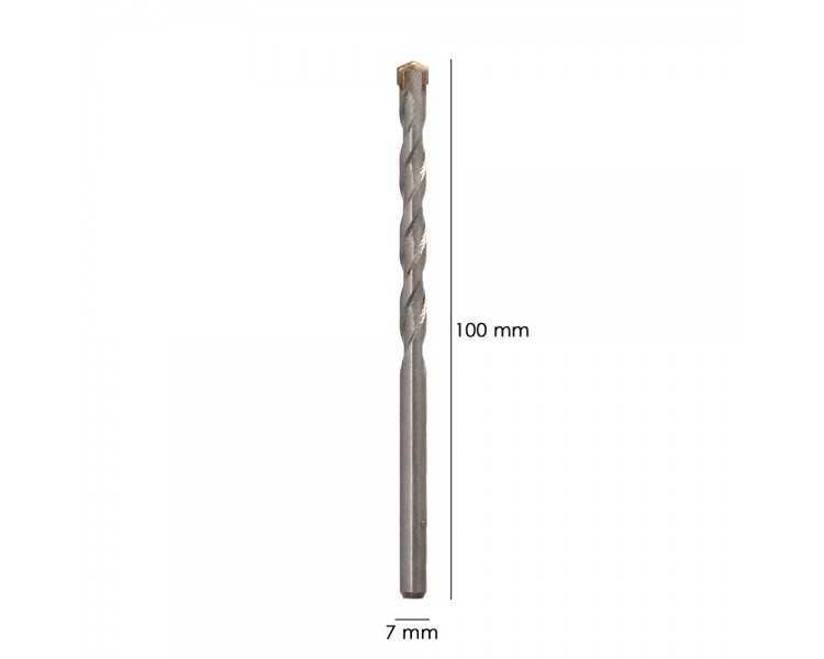 Broca Widia Piedra / Hormigón Ø 7 mm. Din 8039 Punta de Tungsteno.