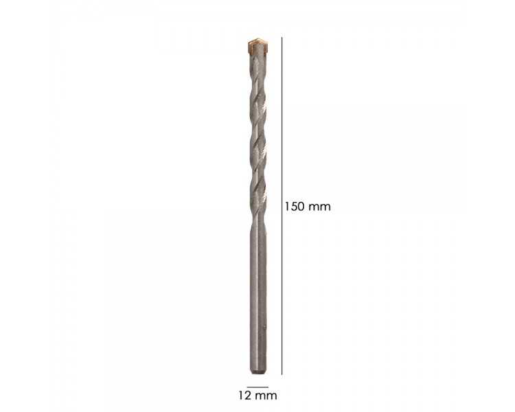 Broca Widia Piedra / Hormigón Ø 12 mm. Din 8039 Punta de Tungsteno.