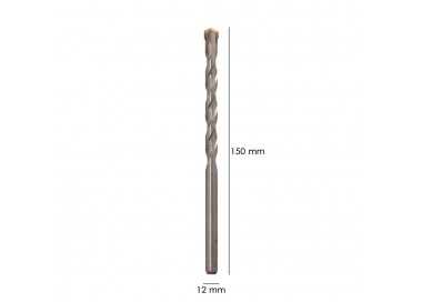 Broca Widia Piedra / Hormigón Ø 12 mm. Din 8039 Punta de Tungsteno.