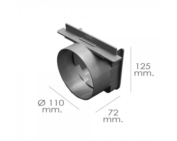Tapa Para Canaleta Garaje Con Salida Ø 110 mm.