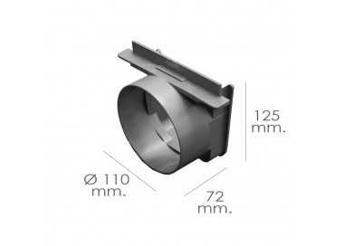 Tapa Para Canaleta Garaje Con Salida Ø 110 mm.