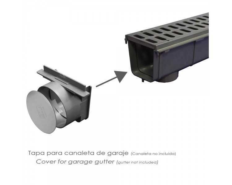 Tapa Para Canaleta Garaje Con Salida Ø 110 mm.