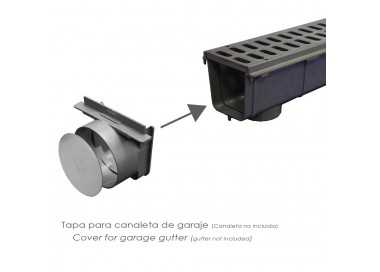 Tapa Para Canaleta Garaje Con Salida Ø 110 mm.