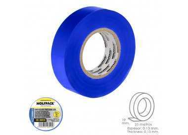 Cinta Aislante Profesional Azul Espesor 0.13 mm. Ancho 19 mm. Rollo 25 Metros Cinta Electricista, Cinta Aislante Cable