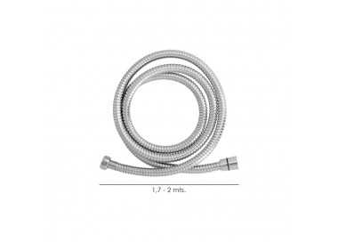 Flexo / Manguera Ducha Extensible Acero Inoxidable 1,7 a 2 Metros Accesorios de Latón. Flexible, Resistente a Torceduras,