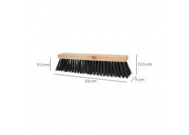 Cepillo Barrendero Industrial Fibra PVC Soporte Madera 50 cm. (Sin Mango)