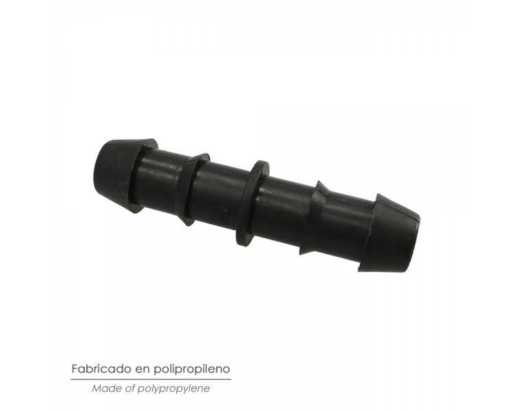Enlace Simple Para Tuberias Goteo Ø 16 mm. (Bolsa 100 Piezas) Riego Por Goteo, Microaspersión, Riego Por Nebulizacion