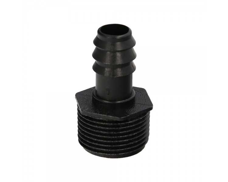 Union Rosca Macho 3/4" A Toma Para Tuberias Goteo Ø 16 mm. (Bolsa 100 uds) Riego Por Goteo, Microaspersión, Riego Nebulizacion