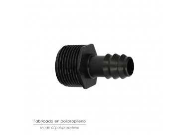 Union Rosca Macho 3/4" A Toma Para Tuberias Goteo Ø 16 mm. (Bolsa 100 uds) Riego Por Goteo, Microaspersión, Riego Nebulizacion