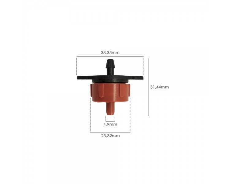 Gotero Autocompensante 4 Litros / Hora Desmontable Para Riego Por Goteo (Bolsa 200 Piezas) Riego Por Goteo, Microaspersión,