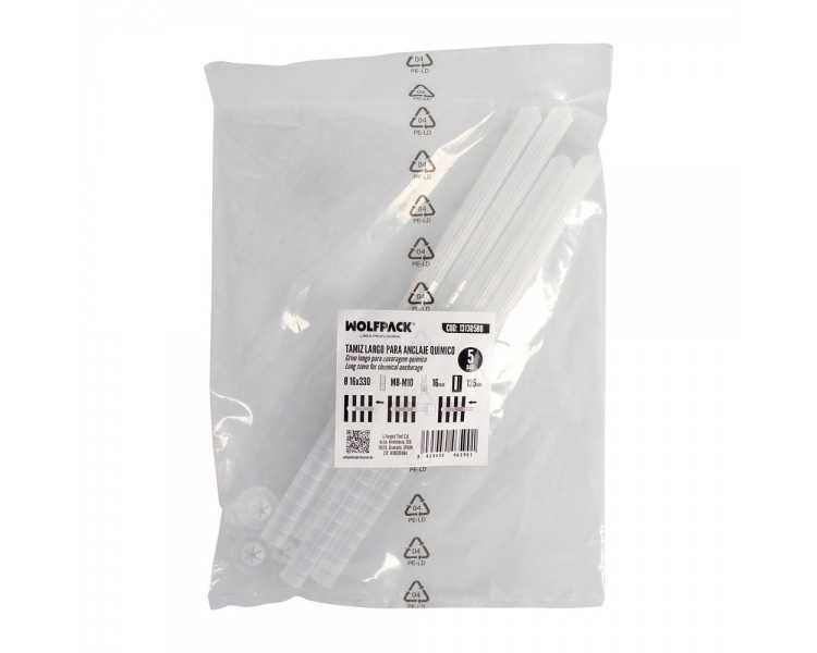 Tamiz Taco Quimico Largo Para Anclajes Quimicos Ø 16x330 mm. Seccionable (Bolsa 5 unidades)