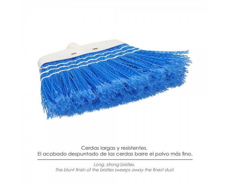 Escoba Jardin Azul Con Cordones Sin Mango, Escoba Terrazas, Terrazas, Cocheras, Calles,