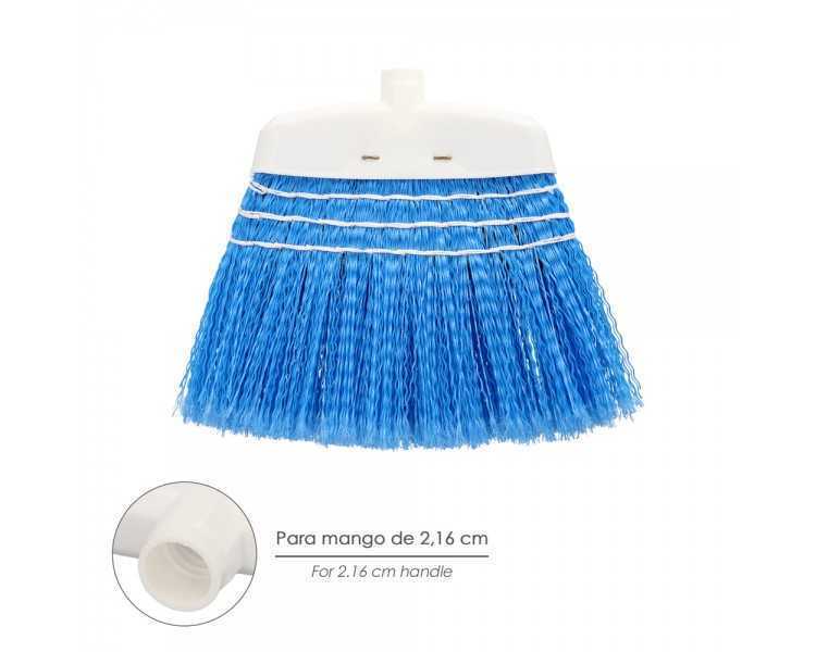 Escoba Jardin Azul Con Cordones Sin Mango, Escoba Terrazas, Terrazas, Cocheras, Calles,