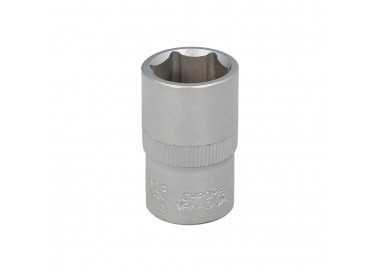 Llave Vaso 1/2" Hexagonal 16 mm. Perfil de 6 caras. Acero Cromo Vanadio, Aristas Redondas