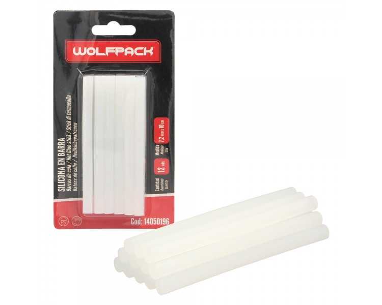 Barras De Pegamento Caliente Ø 7,2 mm. Blister 12 Unidades. Barras Silicona, Pegamento Pistola Termofusible, Silicona Pistola