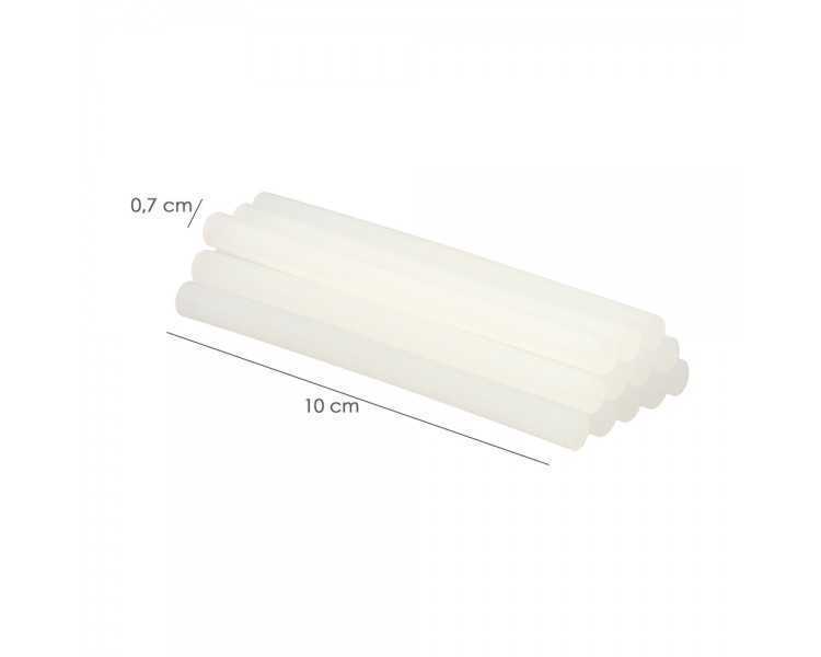 Barras De Pegamento Caliente Ø 7,2 mm. Blister 12 Unidades. Barras Silicona, Pegamento Pistola Termofusible, Silicona Pistola