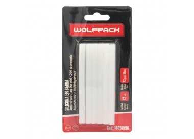 Barras De Pegamento Caliente Ø 7,2 mm. Blister 12 Unidades. Barras Silicona, Pegamento Pistola Termofusible, Silicona Pistola