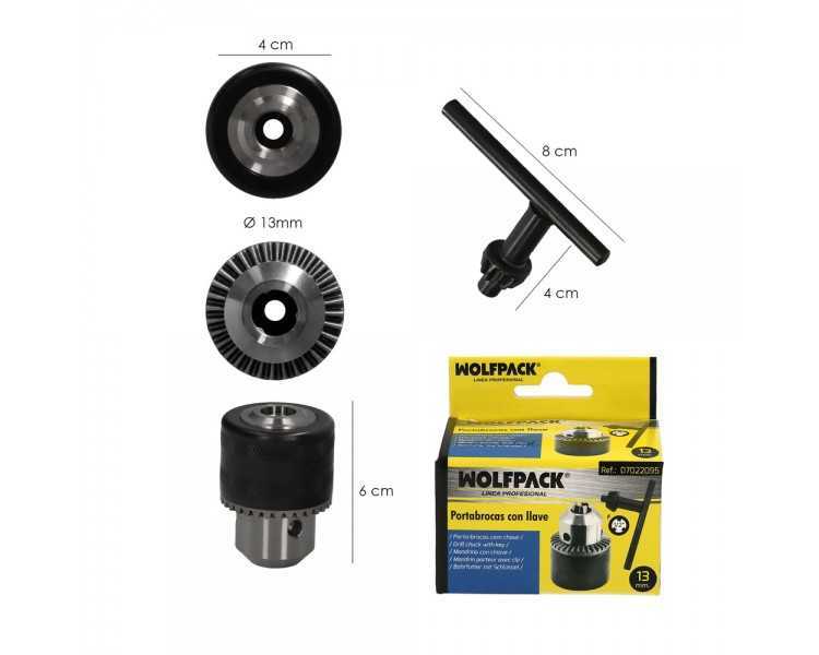 Portabrocas Con Llave 1/2" Hembra Ø 13 mm. para Taladros y Taladradoras