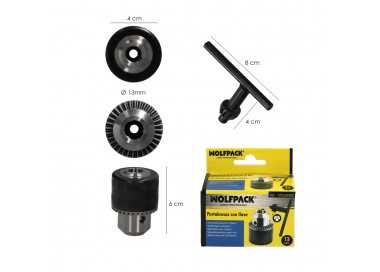 Portabrocas Con Llave 1/2" Hembra Ø 13 mm. para Taladros y Taladradoras