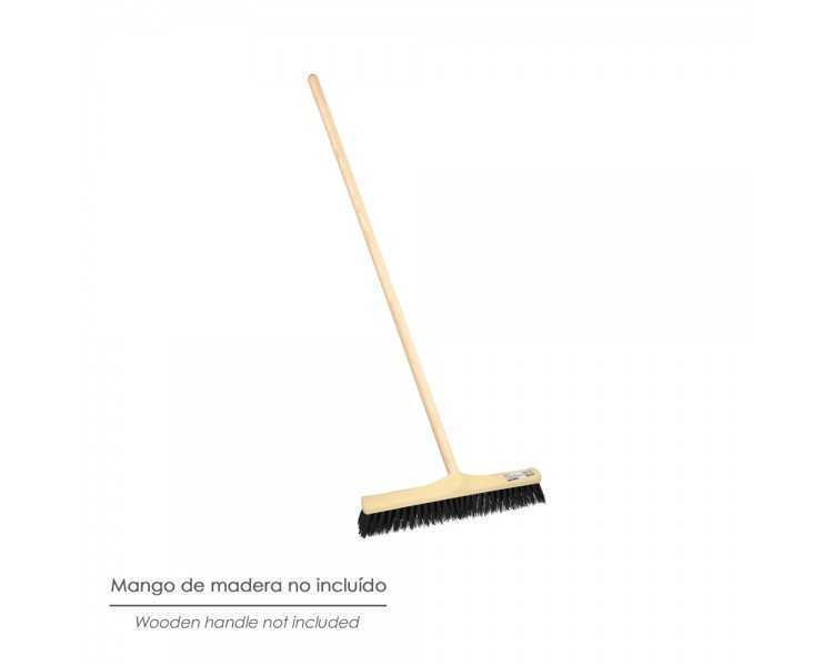 Cepillo Barrendero Industrial Fibra Rigida PVC. Soporte Polipropileno 50 cm. (Sin Mango)