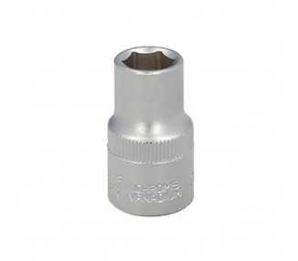 Llave Vaso 1/2" Hexagonal 13 mm. Perfil de 6 caras. Acero Cromo Vanadio, Aristas Redondas