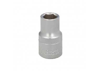 Llave Vaso 1/2" Hexagonal 13 mm. Perfil de 6 caras. Acero Cromo Vanadio, Aristas Redondas