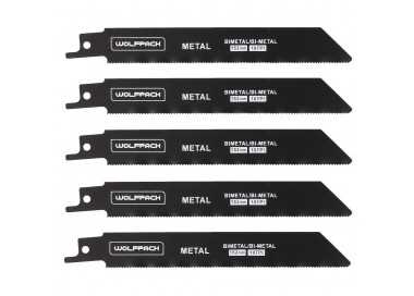 Hoja Sierra Sable Para Metales 152 mm. 18 Tpi. 5 Piezas. Sierra Hierro Aluminio, Cobre, Plastico