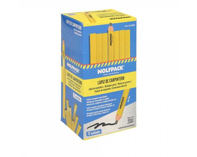 Lapiz Carpintero Standar Caja 72 Lapices. Marcador Carpinteria, Albañileria, Construcción.
