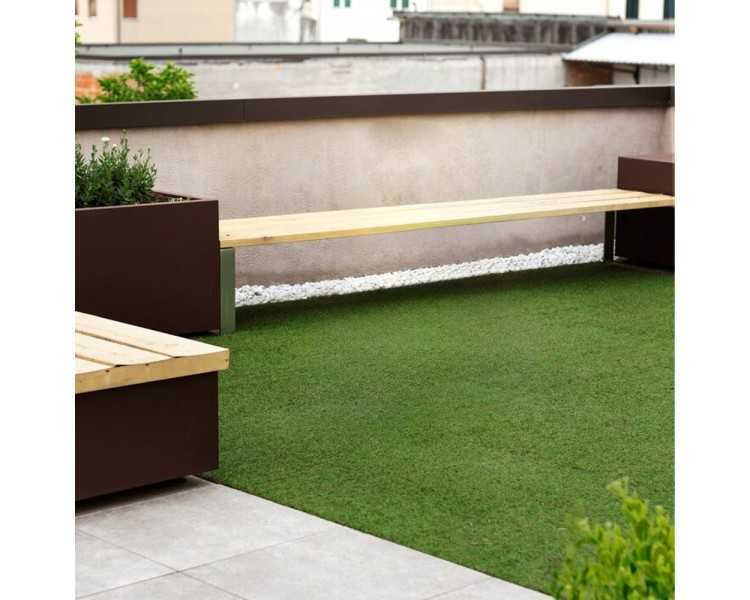 Cesped Artificial 7 mm. Rollo 1x25 mt. Césped Moqueta Para Interior y Exterior. Jardín, Terraza, Balcón. Uso Domestico