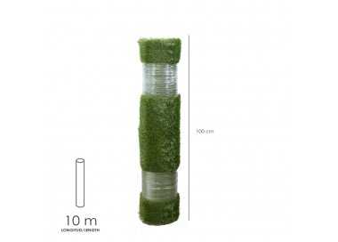 Cesped Artificial 12 mm. Rollo 1x10 metros. Césped Moqueta Para Interior y Exterior. Jardín, Terraza, Balcón. Uso Domestico